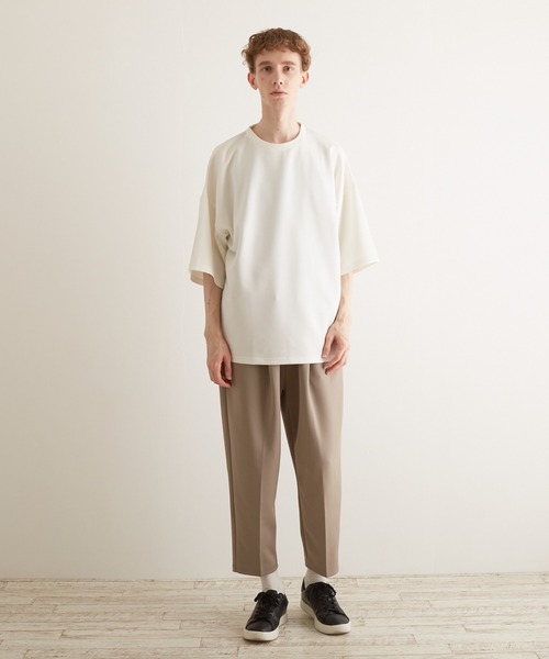 TONE SELECT WEAR(トーンセレクトウェア)の「【TONE BY AS】薄手ポンチテーパードパンツ(BL)(その他パンツ・メンズ・ブラック/ブルーグレー/グレイッシュベージュ・MEDIUM/LARGE)」の3枚目の写真