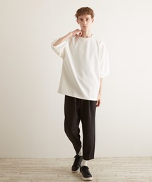 【TONE BY AS】薄手ポンチテーパードパンツ(BL)