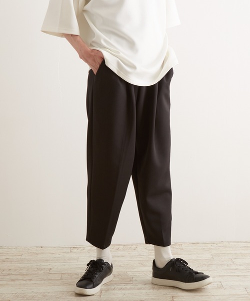 TONE SELECT WEAR(トーンセレクトウェア)の「【TONE BY AS】薄手ポンチテーパードパンツ(BL)(その他パンツ・メンズ・ブラック/ブルーグレー/グレイッシュベージュ・MEDIUM/LARGE)」の9枚目の写真