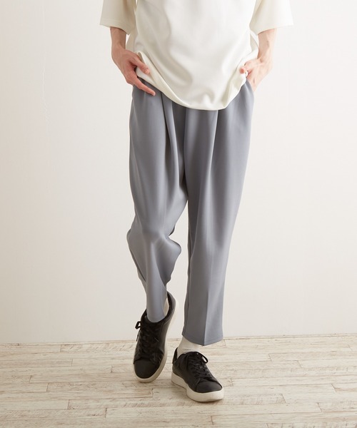 TONE SELECT WEAR(トーンセレクトウェア)の「【TONE BY AS】薄手ポンチテーパードパンツ(BL)(その他パンツ・メンズ・ブラック/ブルーグレー/グレイッシュベージュ・MEDIUM/LARGE)」の15枚目の写真
