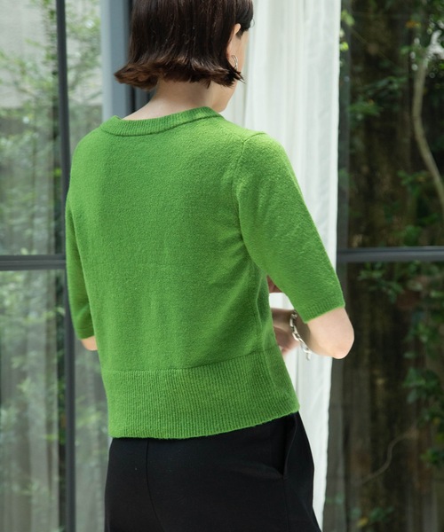 ANT（アント）の「ショートスリーブニットプルオーバー【ANT】（ニット/セーター・レディース・ブラック/ブルー/グリーン・FREE）」の5枚目の写真