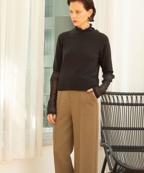 ANT（アント）の「ショートスリーブニットプルオーバー【ANT】（ニット/セーター・レディース・ブラック/ブルー/グリーン・FREE）」の10枚目の写真