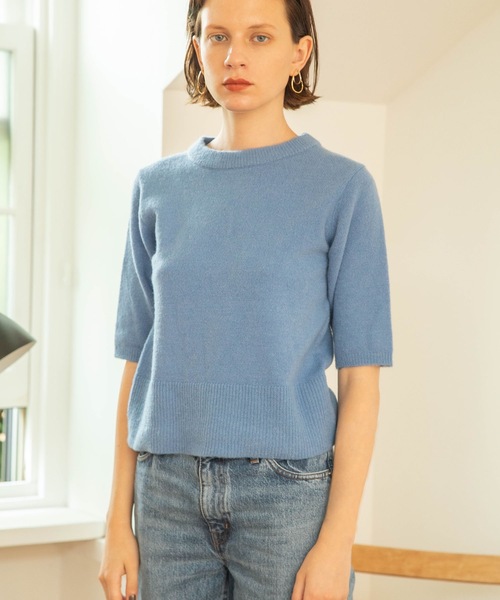 ANT（アント）の「ショートスリーブニットプルオーバー【ANT】（ニット/セーター・レディース・ブラック/ブルー/グリーン・FREE）」の13枚目の写真