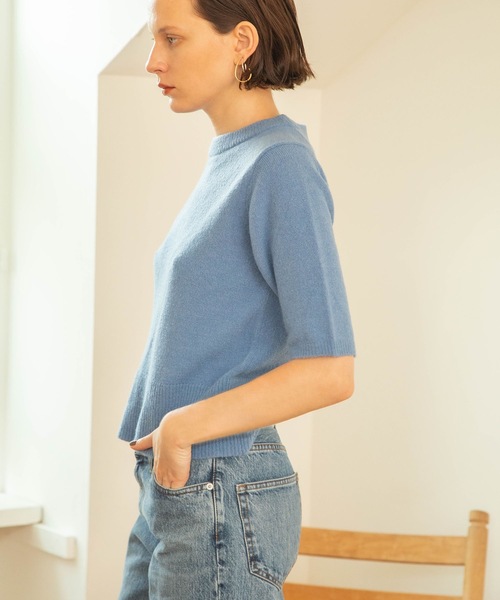 ANT（アント）の「ショートスリーブニットプルオーバー【ANT】（ニット/セーター・レディース・ブラック/ブルー/グリーン・FREE）」の8枚目の写真