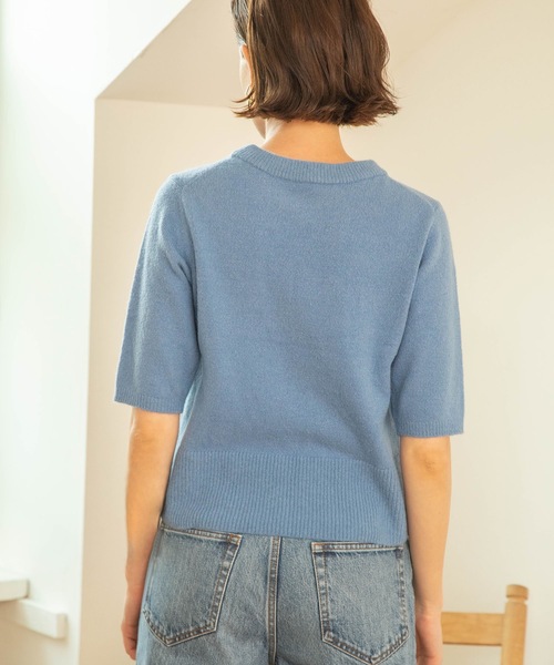 ANT（アント）の「ショートスリーブニットプルオーバー【ANT】（ニット/セーター・レディース・ブラック/ブルー/グリーン・FREE）」の15枚目の写真