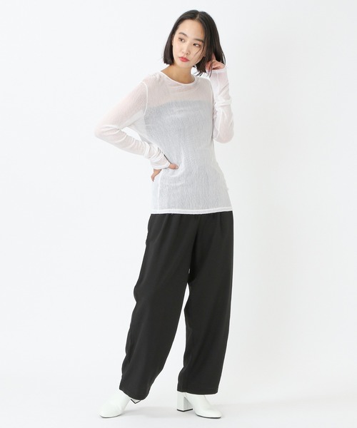 ALAND(エーランド)の「3.3Field Trip/2TUCK STRINGパンツ 2218884(その他パンツ・レディース・ブラック/アイボリー・FREE)」の3枚目の写真