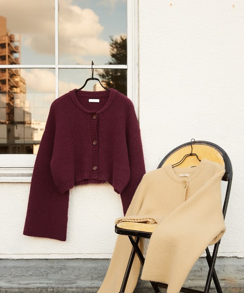Keeepy(キーピー)の「【Keeepy】wide sleeve cropped cardigan(カーディガン/ボレロ・レディース・エンジ/アイボリー・FREE)」の21枚目の写真