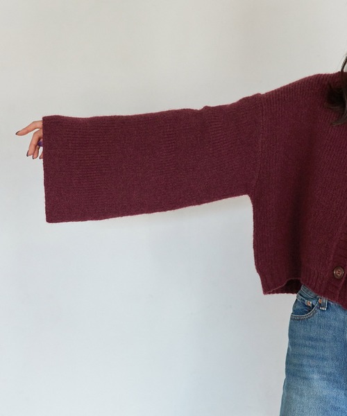 Keeepy(キーピー)の「【Keeepy】wide sleeve cropped cardigan(カーディガン/ボレロ・レディース・エンジ/アイボリー・FREE)」の20枚目の写真