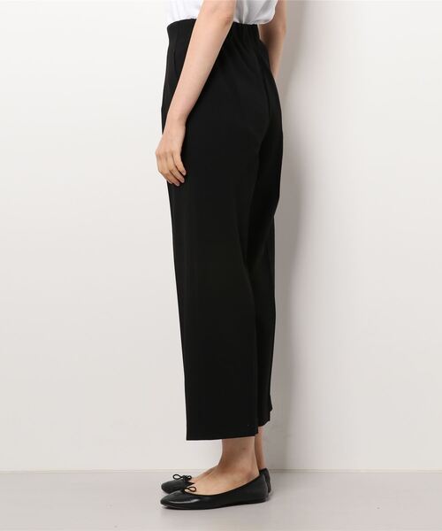 Q（キュー）の「ストレッチセミワイドパンツ（その他パンツ・レディース・ブラック/キャメル・MEDIUM）」の8枚目の写真