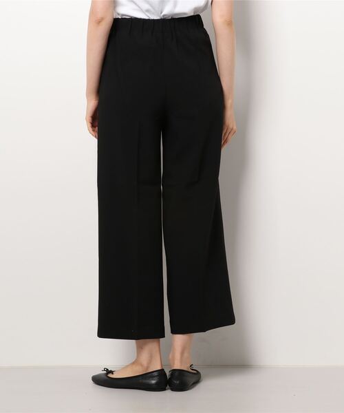 Q（キュー）の「ストレッチセミワイドパンツ（その他パンツ・レディース・ブラック/キャメル・MEDIUM）」の6枚目の写真