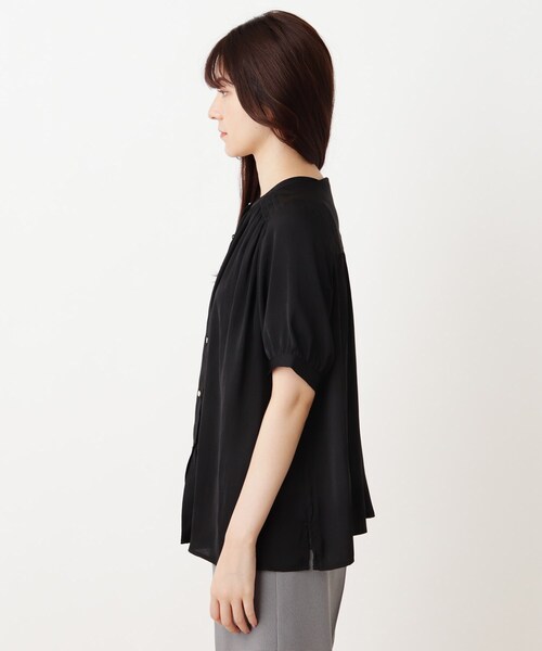 DRESKIP（ドレスキップ）の「◆サテンシャーリングブラウス（シャツ/ブラウス・レディース・オフホワイト/ホワイト系3/ライトパープル/ブラック/グレー系その他・03/04/02）」の7枚目の写真