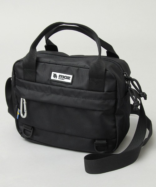 moz（モズ）の「moz / モズ / 撥水加工 ポリエステル 横型 ミニショルダー / カラビナ付き（ショルダーバッグ・レディース・ブラック・FREE）」の7枚目の写真