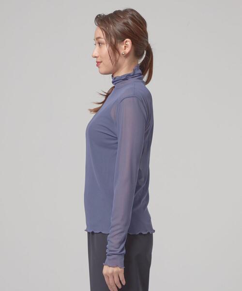 THE STATION STORE(ザ ステーション ストア)の「<TRANNA>シアーメロー タートルネック カットソー(Tシャツ/カットソー・レディース・ブラック/パープル・FREE)」の12枚目の写真