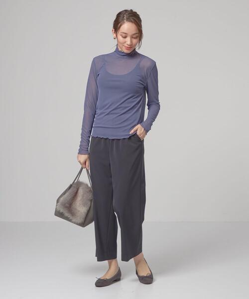 THE STATION STORE(ザ ステーション ストア)の「<TRANNA>シアーメロー タートルネック カットソー(Tシャツ/カットソー・レディース・ブラック/パープル・FREE)」の16枚目の写真