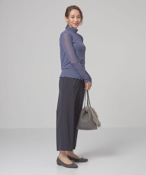 THE STATION STORE(ザ ステーション ストア)の「<TRANNA>シアーメロー タートルネック カットソー(Tシャツ/カットソー・レディース・ブラック/パープル・FREE)」の7枚目の写真