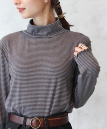 Crisp | ハイネックボーダーTシャツ(Tシャツ/カットソー)