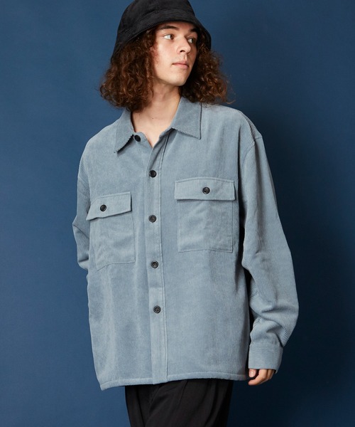 MEMENTISM(メメントイズム)の「コーデュロイオーバーサイズCPOシャツ(シャツ/ブラウス・メンズ・ベージュ/ブラウン/カーキ/ブルー/チャコール・MEDIUM/LARGE)」の5枚目の写真