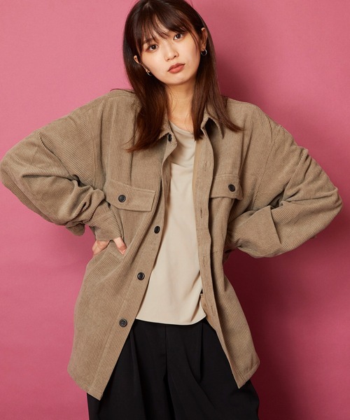 MEMENTISM(メメントイズム)の「コーデュロイオーバーサイズCPOシャツ(シャツ/ブラウス・メンズ・ベージュ/ブラウン/カーキ/ブルー/チャコール・MEDIUM/LARGE)」の9枚目の写真