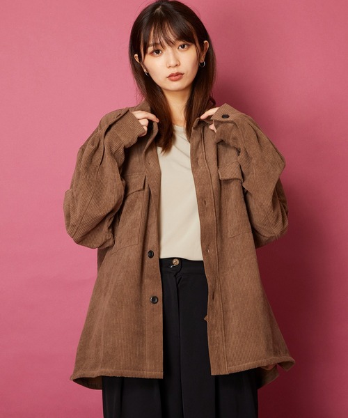 MEMENTISM(メメントイズム)の「コーデュロイオーバーサイズCPOシャツ(シャツ/ブラウス・メンズ・ベージュ/ブラウン/カーキ/ブルー/チャコール・MEDIUM/LARGE)」の17枚目の写真