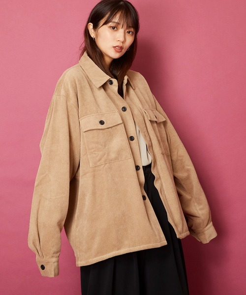 MEMENTISM(メメントイズム)の「コーデュロイオーバーサイズCPOシャツ(シャツ/ブラウス・メンズ・ベージュ/ブラウン/カーキ/ブルー/チャコール・MEDIUM/LARGE)」の7枚目の写真