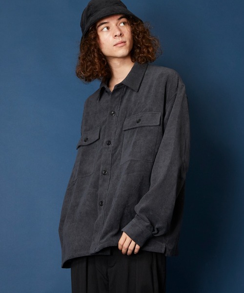 MEMENTISM(メメントイズム)の「コーデュロイオーバーサイズCPOシャツ(シャツ/ブラウス・メンズ・ベージュ/ブラウン/カーキ/ブルー/チャコール・MEDIUM/LARGE)」の21枚目の写真