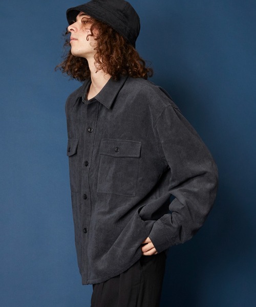 MEMENTISM(メメントイズム)の「コーデュロイオーバーサイズCPOシャツ(シャツ/ブラウス・メンズ・ベージュ/ブラウン/カーキ/ブルー/チャコール・MEDIUM/LARGE)」の6枚目の写真