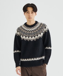 モヘアノルディッククルーネックニット/MOHAIR NORDIC CREW NECK