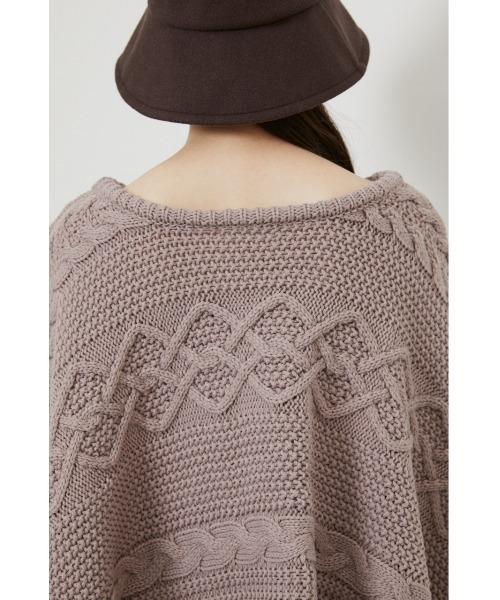 rienda（リエンダ）の「サイドカットフリンジポンチョトップス（ポンチョ・レディース・ブラック/ピンク/ライトベージュ・FREE）」の16枚目の写真