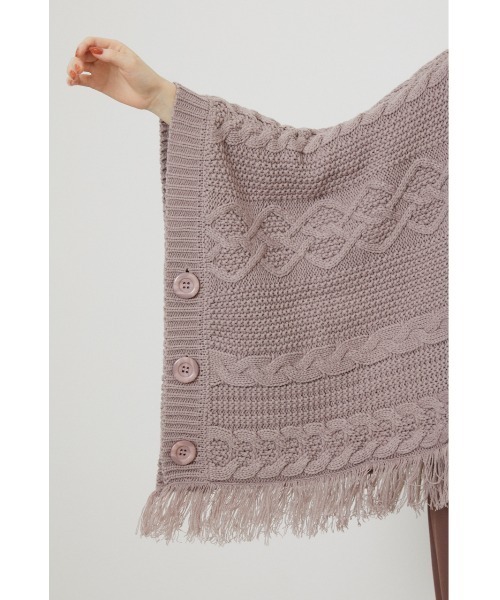 rienda（リエンダ）の「サイドカットフリンジポンチョトップス（ポンチョ・レディース・ブラック/ピンク/ライトベージュ・FREE）」の19枚目の写真