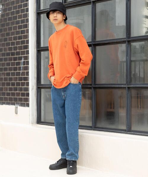 coen（コーエン）の「coen × 金安 亮 イラスト裏毛クルーネックスウェット（スウェット・メンズ・ホワイト/グレー/オレンジ・S/M/L/XL）」の4枚目の写真