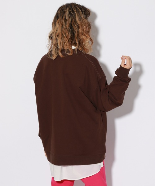 PBLIM（ページボーイリム）の「【PAGEBOYLIM】ホースシシュウスウェット（スウェット・レディース・ブラウン/ボルドー・MEDIUM/LARGE）」の5枚目の写真