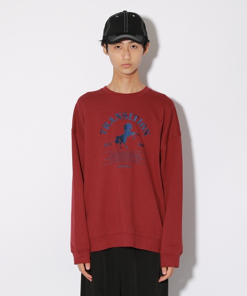 PBLIM（ページボーイリム）の「【PAGEBOYLIM】ホースシシュウスウェット（スウェット・レディース・ブラウン/ボルドー・MEDIUM/LARGE）」の20枚目の写真