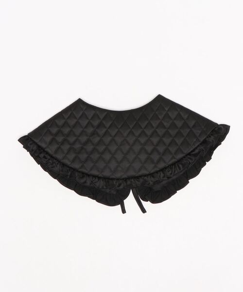 SPINNS（スピンズ）の「キルティングデザイン付け襟（付け襟・レディース・ホワイト/ブラック・ONESIZE）」の3枚目の写真