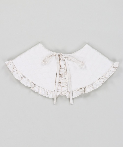 SPINNS（スピンズ）の「キルティングデザイン付け襟（付け襟・レディース・ホワイト/ブラック・ONESIZE）」の8枚目の写真