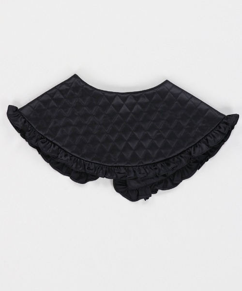 SPINNS（スピンズ）の「キルティングデザイン付け襟（付け襟・レディース・ホワイト/ブラック・ONESIZE）」の9枚目の写真