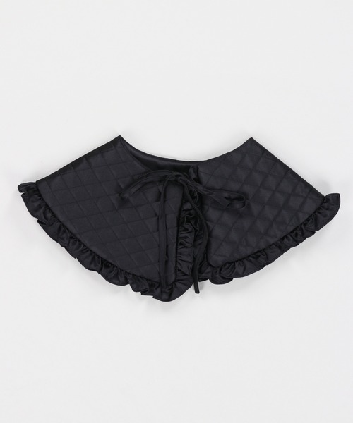 SPINNS（スピンズ）の「キルティングデザイン付け襟（付け襟・レディース・ホワイト/ブラック・ONESIZE）」の14枚目の写真