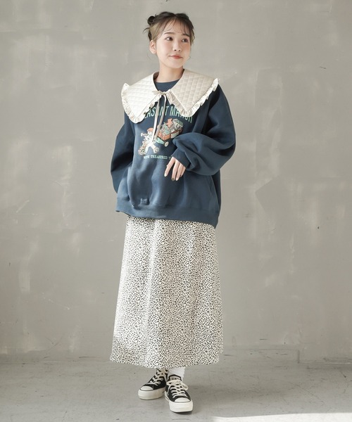 SPINNS（スピンズ）の「キルティングデザイン付け襟（付け襟・レディース・ホワイト/ブラック・ONESIZE）」の16枚目の写真