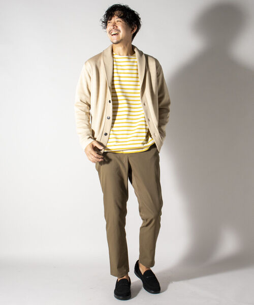 NOLLEY'S goodman（ノーリーズグッドマン）の「ミラノリブ ショールカーディガン (※上品な大人カジュアルにおすすめ)（カーディガン/ボレロ・メンズ・ネイビー/ライトインディゴブルー/ブルー系その他/グリーン系その他/ベージュ・SMALL/X-LARGE/LARGE/MEDIUM）」の7枚目の写真