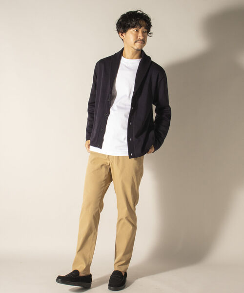 NOLLEY'S goodman（ノーリーズグッドマン）の「ミラノリブ ショールカーディガン (※上品な大人カジュアルにおすすめ)（カーディガン/ボレロ・メンズ・ネイビー/ライトインディゴブルー/ブルー系その他/グリーン系その他/ベージュ・SMALL/X-LARGE/LARGE/MEDIUM）」の9枚目の写真