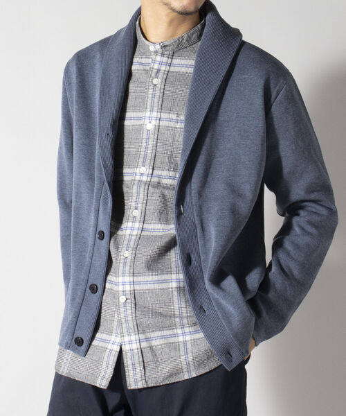 NOLLEY'S goodman（ノーリーズグッドマン）の「ミラノリブ ショールカーディガン (※上品な大人カジュアルにおすすめ)（カーディガン/ボレロ・メンズ・ネイビー/ライトインディゴブルー/ブルー系その他/グリーン系その他/ベージュ・SMALL/X-LARGE/LARGE/MEDIUM）」の13枚目の写真