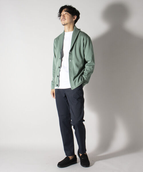 NOLLEY'S goodman（ノーリーズグッドマン）の「ミラノリブ ショールカーディガン (※上品な大人カジュアルにおすすめ)（カーディガン/ボレロ・メンズ・ネイビー/ライトインディゴブルー/ブルー系その他/グリーン系その他/ベージュ・SMALL/X-LARGE/LARGE/MEDIUM）」の17枚目の写真