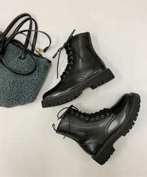 byあしながおじさん | 厚底レースアップブーツ　-8710397(ブーツ)