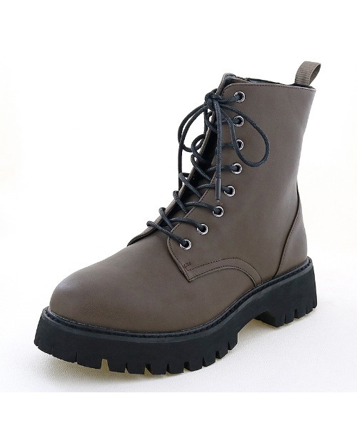 byあしながおじさん（バイアシナガオジサン）の「厚底レースアップブーツ　-8710397（ブーツ・レディース・ブラック/カーキ/アイボリー・LL/S/L/M）」の19枚目の写真