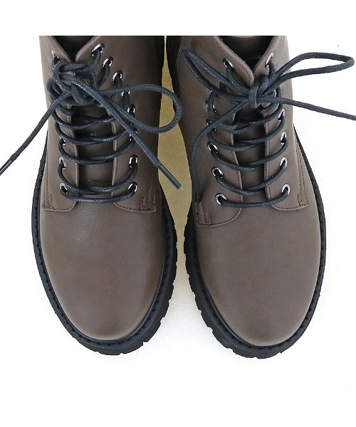 byあしながおじさん（バイアシナガオジサン）の「厚底レースアップブーツ　-8710397（ブーツ・レディース・ブラック/カーキ/アイボリー・LL/S/L/M）」の13枚目の写真
