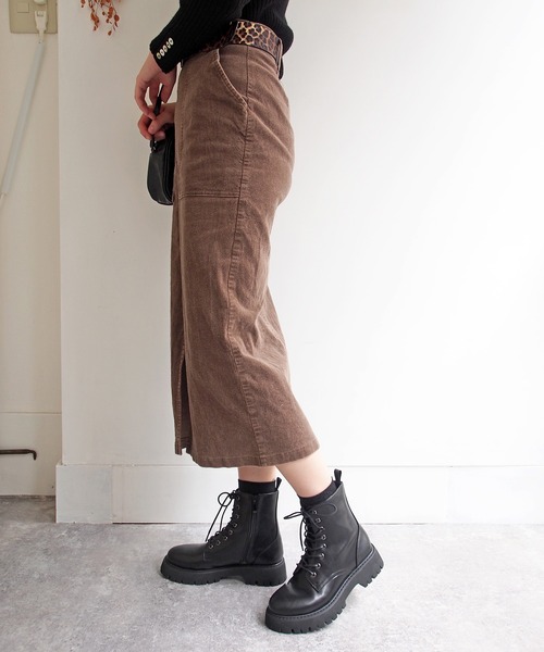 byあしながおじさん（バイアシナガオジサン）の「厚底レースアップブーツ　-8710397（ブーツ・レディース・ブラック/カーキ/アイボリー・LL/S/L/M）」の18枚目の写真