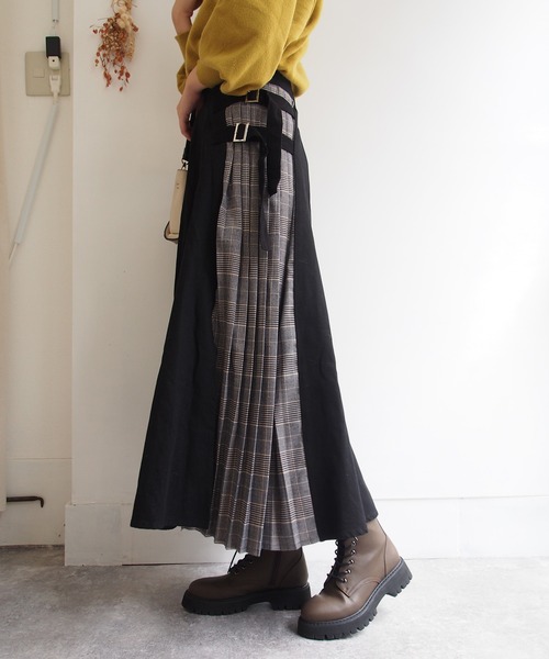 byあしながおじさん（バイアシナガオジサン）の「厚底レースアップブーツ　-8710397（ブーツ・レディース・ブラック/カーキ/アイボリー・LL/S/L/M）」の22枚目の写真