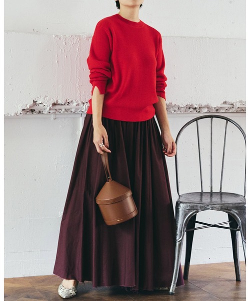 MEDE19F（メデジュウキュウ）の「ＭＥＤＥ１９Ｆ　高山都さんコラボ　マイベーシックニットプルオーバー（ニット/セーター・レディース・グレー/レッド・MEDIUM/X-LARGE/LARGE/XX-LARGE）」の7枚目の写真