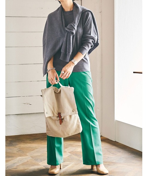 MEDE19F（メデジュウキュウ）の「ＭＥＤＥ１９Ｆ　高山都さんコラボ　マイベーシックニットプルオーバー（ニット/セーター・レディース・グレー/レッド・MEDIUM/X-LARGE/LARGE/XX-LARGE）」の12枚目の写真