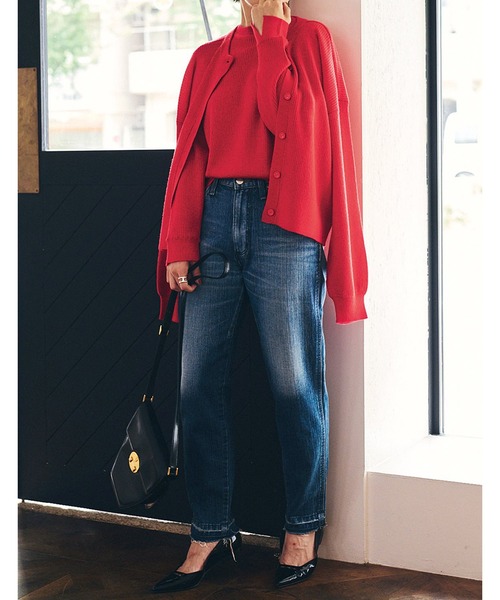 MEDE19F（メデジュウキュウ）の「ＭＥＤＥ１９Ｆ　高山都さんコラボ　マイベーシックニットプルオーバー（ニット/セーター・レディース・グレー/レッド・MEDIUM/X-LARGE/LARGE/XX-LARGE）」の15枚目の写真