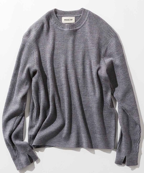 MEDE19F（メデジュウキュウ）の「ＭＥＤＥ１９Ｆ　高山都さんコラボ　マイベーシックニットプルオーバー（ニット/セーター・レディース・グレー/レッド・MEDIUM/X-LARGE/LARGE/XX-LARGE）」の22枚目の写真